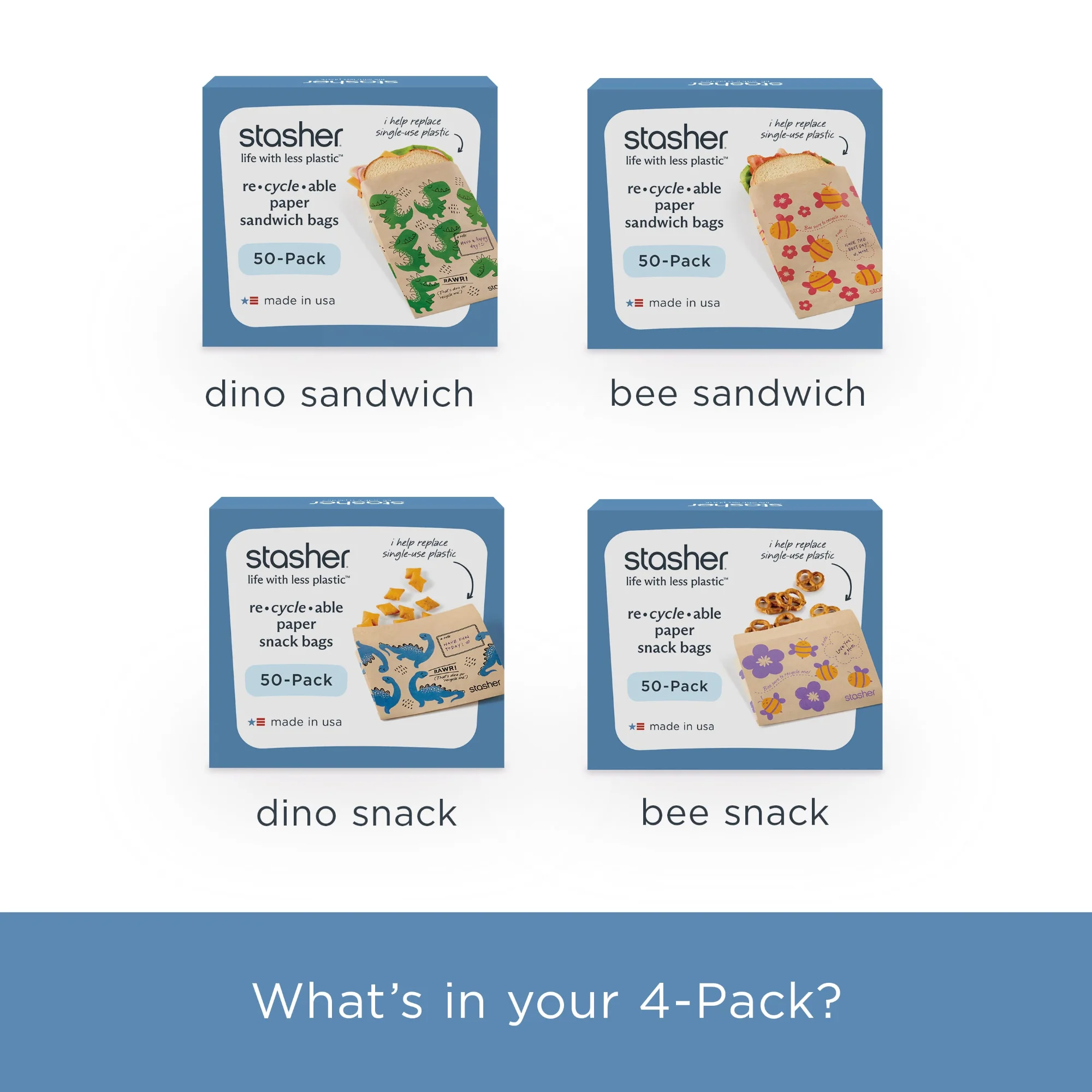 Recyclable Paper Bags 4-Pack - Image 4